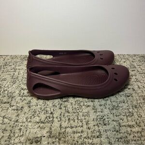 Crocs Dark Cherry Kadee Ballet Flats Size 8